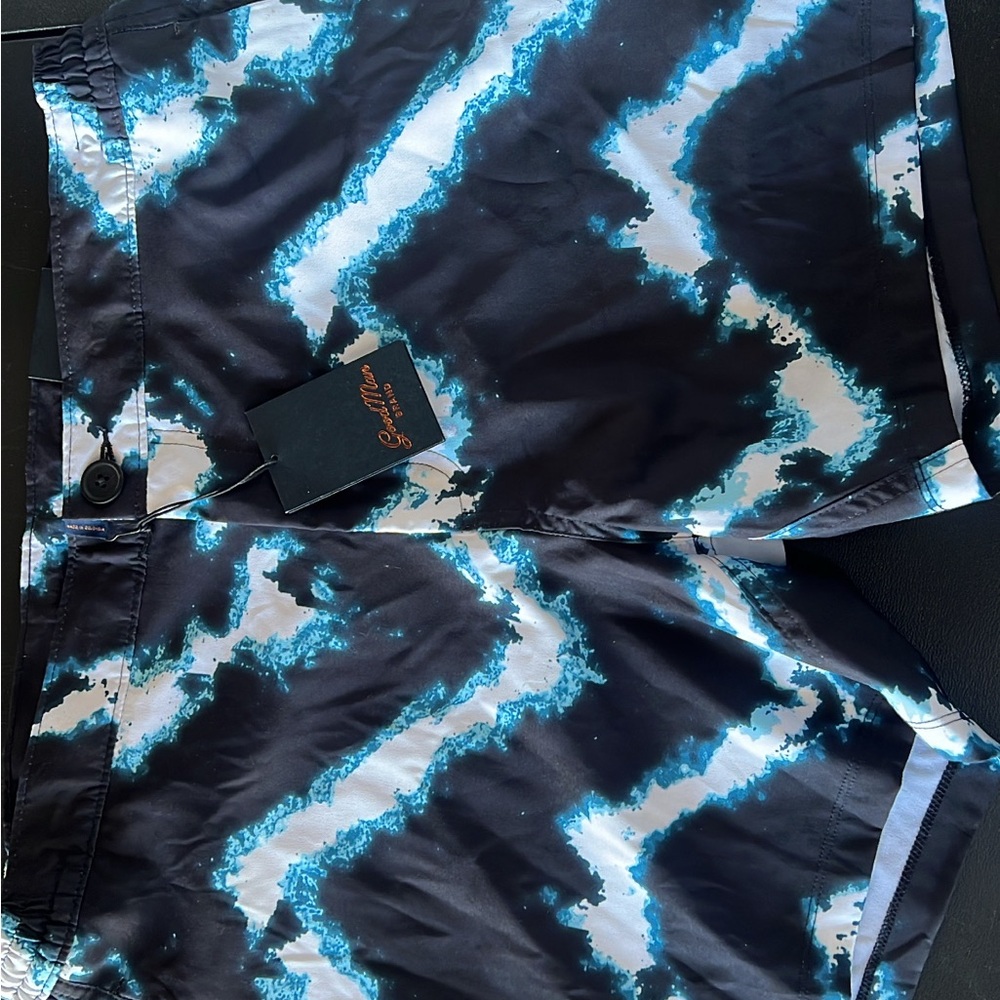 Orlebar Brand  Black and Blue Swim Trunks
